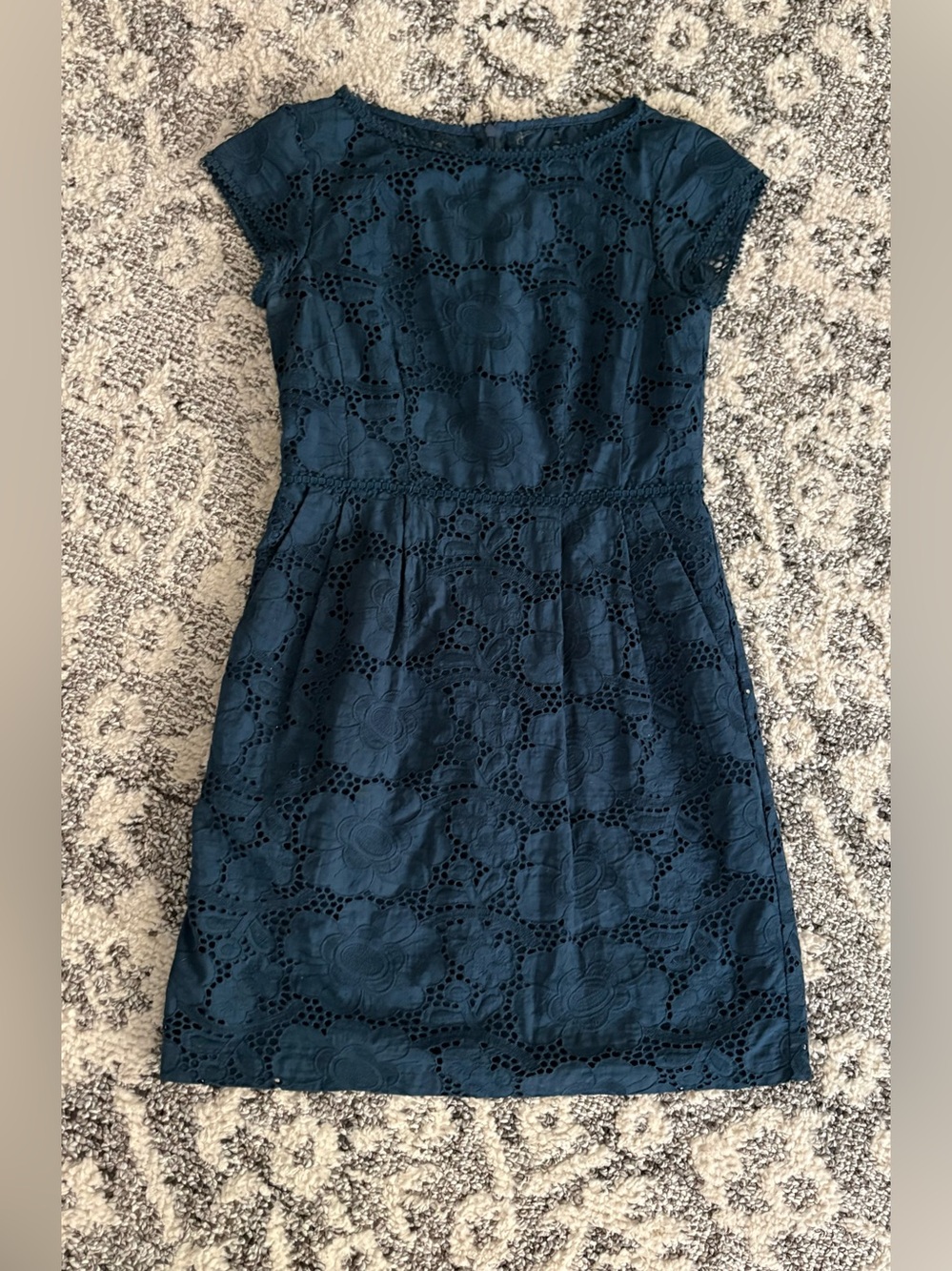 Nanette Lepore Teal Eyelet Dress - 100% Cotton, Excellent Condition! - Picture 2 of 8